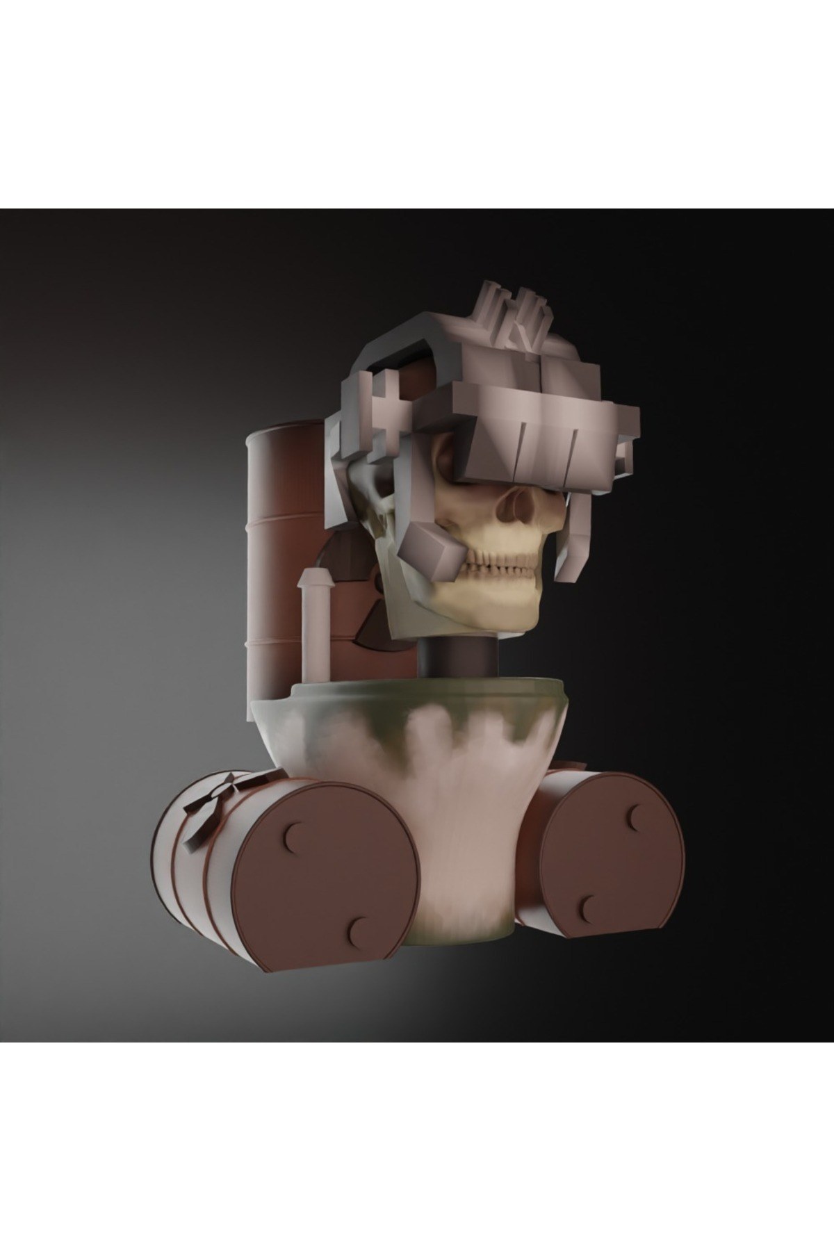 Skibidi Toilet Skull İskelet Adam Oyuncak Figürü Şibili Tuvalet İskelet Adam