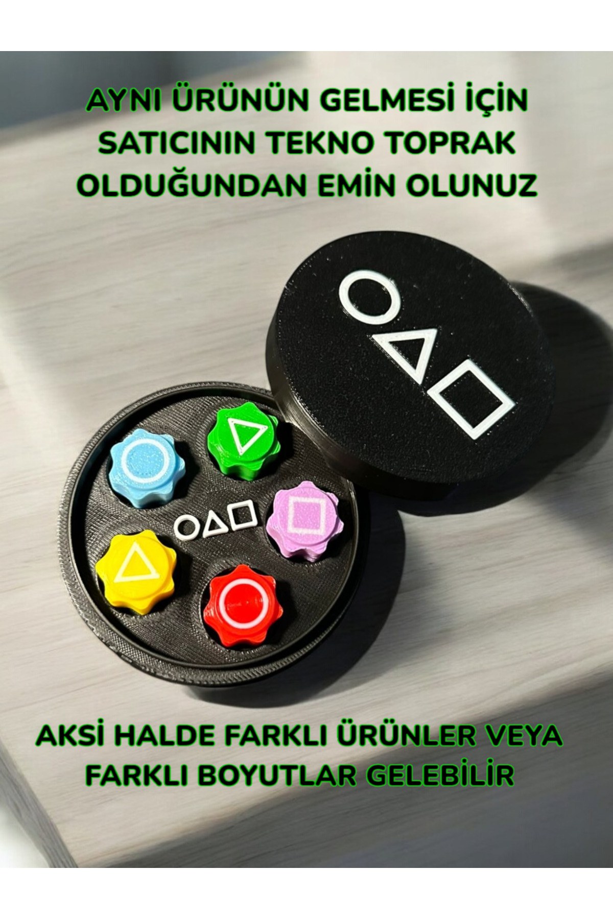 Özel Kutuda Squid Game 5 Taş Oyun Seti, Beştaş Gonggi Oyuncak Kalamar Oyun Renkli Taş