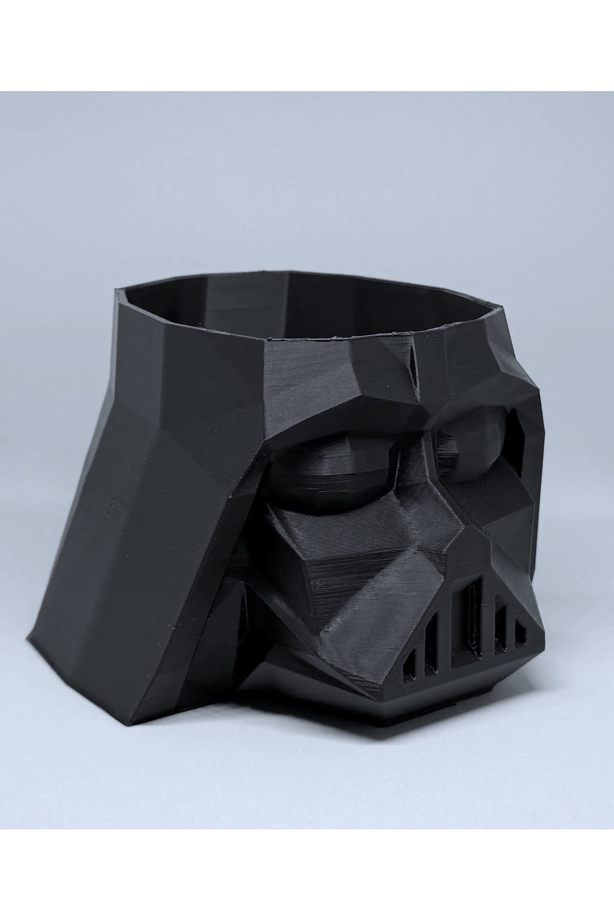 Low Poly 3d Baskı Star Wars Darth Vader Siyah Kalemlik Ofis Masaüstü Süs