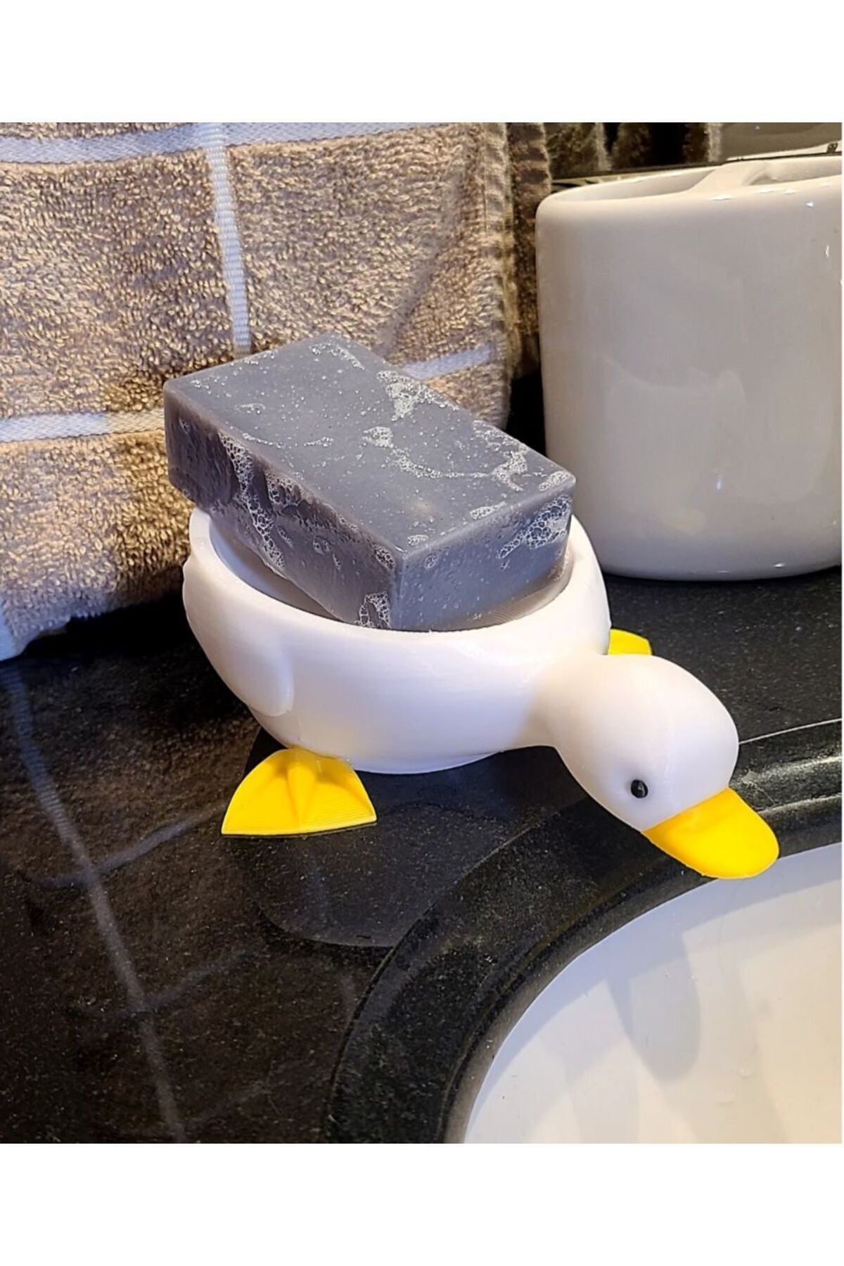 Ördek Sabunluk Plastik Banyo için Dekoratif Sabunluk