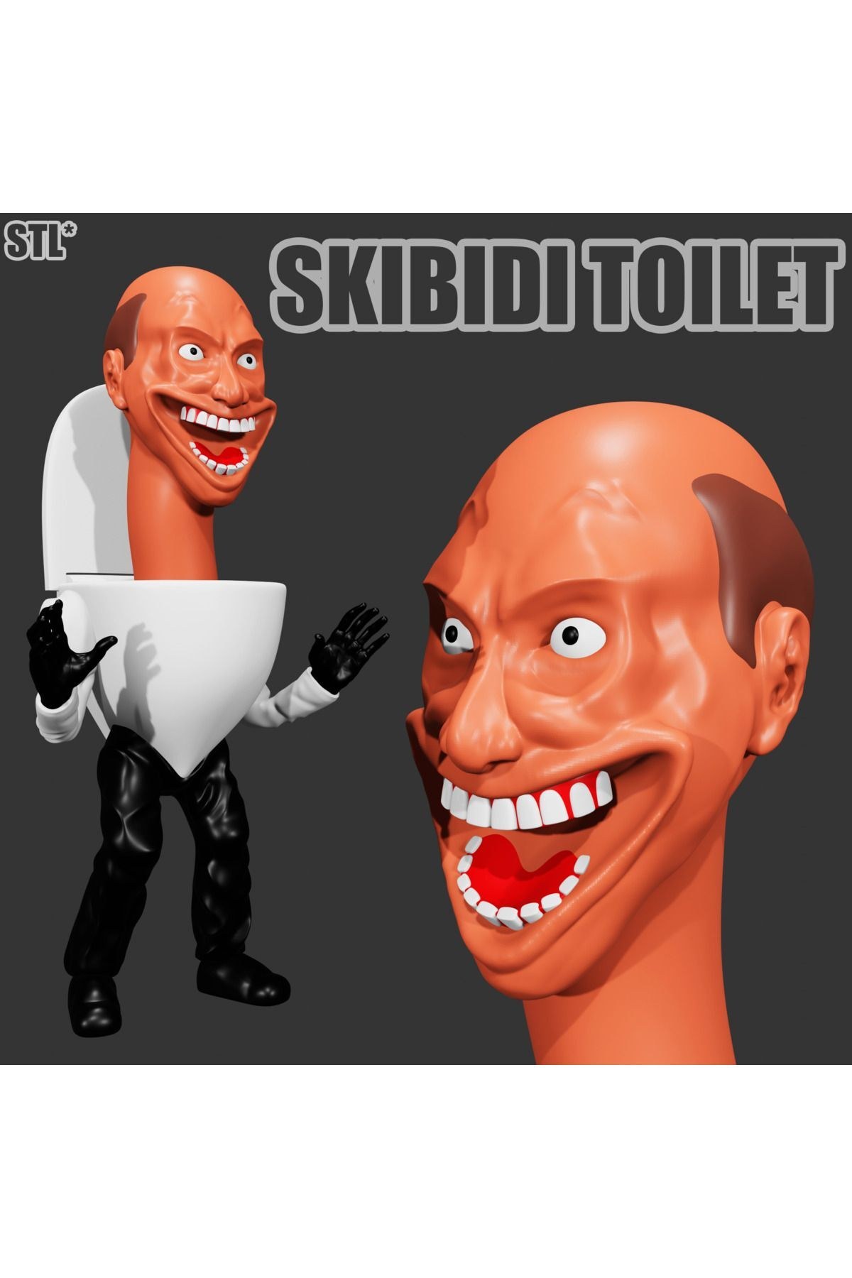 SKIBIDI TOILET - TOILET MAN ŞİBİLİ TUVALET TUVALET ADAM BOYALI FİGÜR