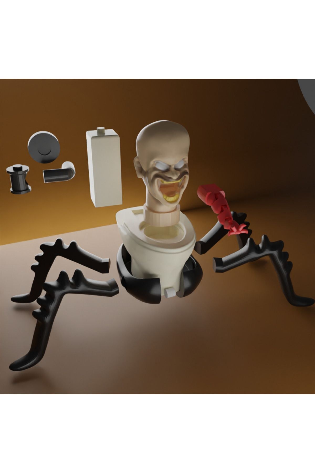 SKIBIDI TOILET PARASITE ŞİBİLİ TUVALET PARAZİT FİGÜR ŞİBİLİ TUVALET OYUNCAK FİGÜR COSPLAY 13CM CNQR.