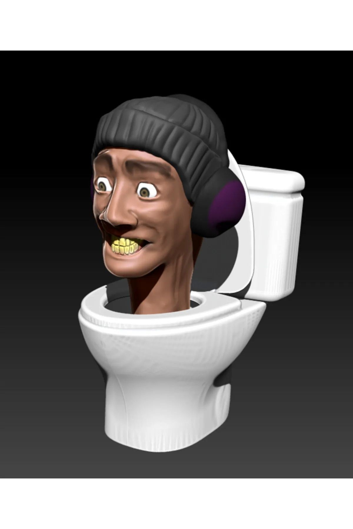 Skibidi Toilet - Şibili Tuvalet Dj Tuvalet Animasyon 3d Figür/büst 13 Cm Boyutunda Dj Tuvalet