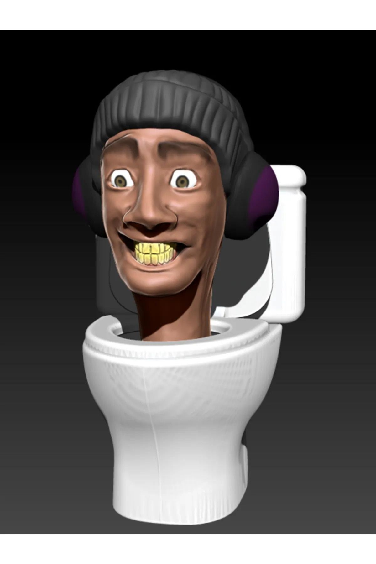 Skibidi Toilet - Şibili Tuvalet Dj Tuvalet Animasyon 3d Figür/büst 13 Cm Boyutunda Dj Tuvalet