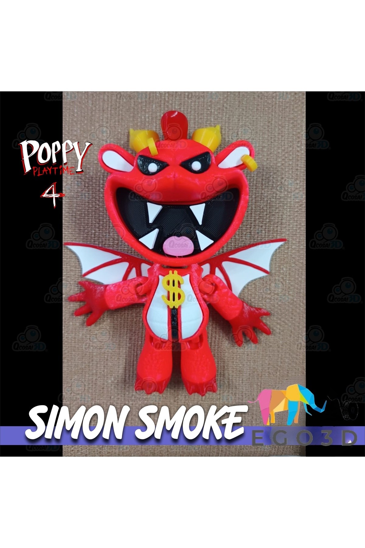 POPPY PLAYTIME 4 SIMON SMOKE HAREKETLİ FİGÜR 15CM