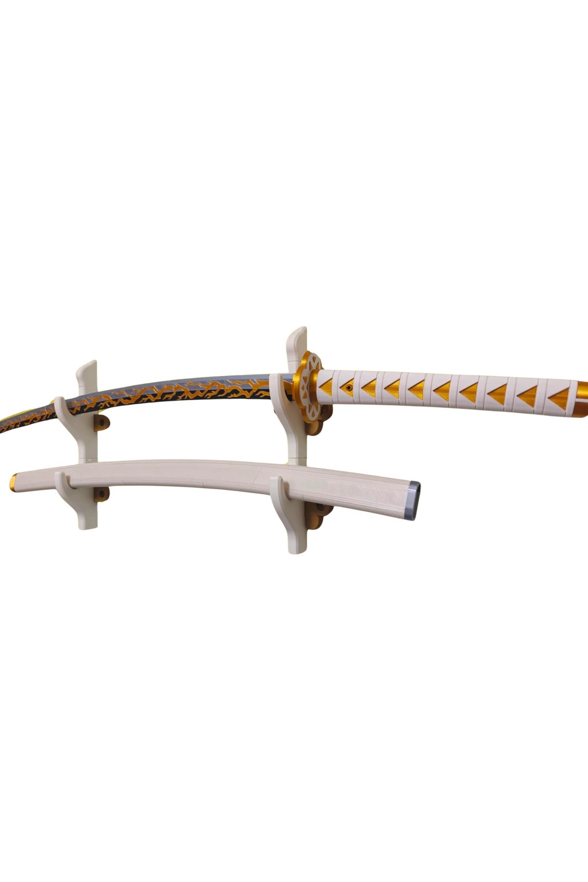 Zenitsu Katana 115 cm | Demon Slayer | Sabit Model | Kın Dahil | Stand Hediye