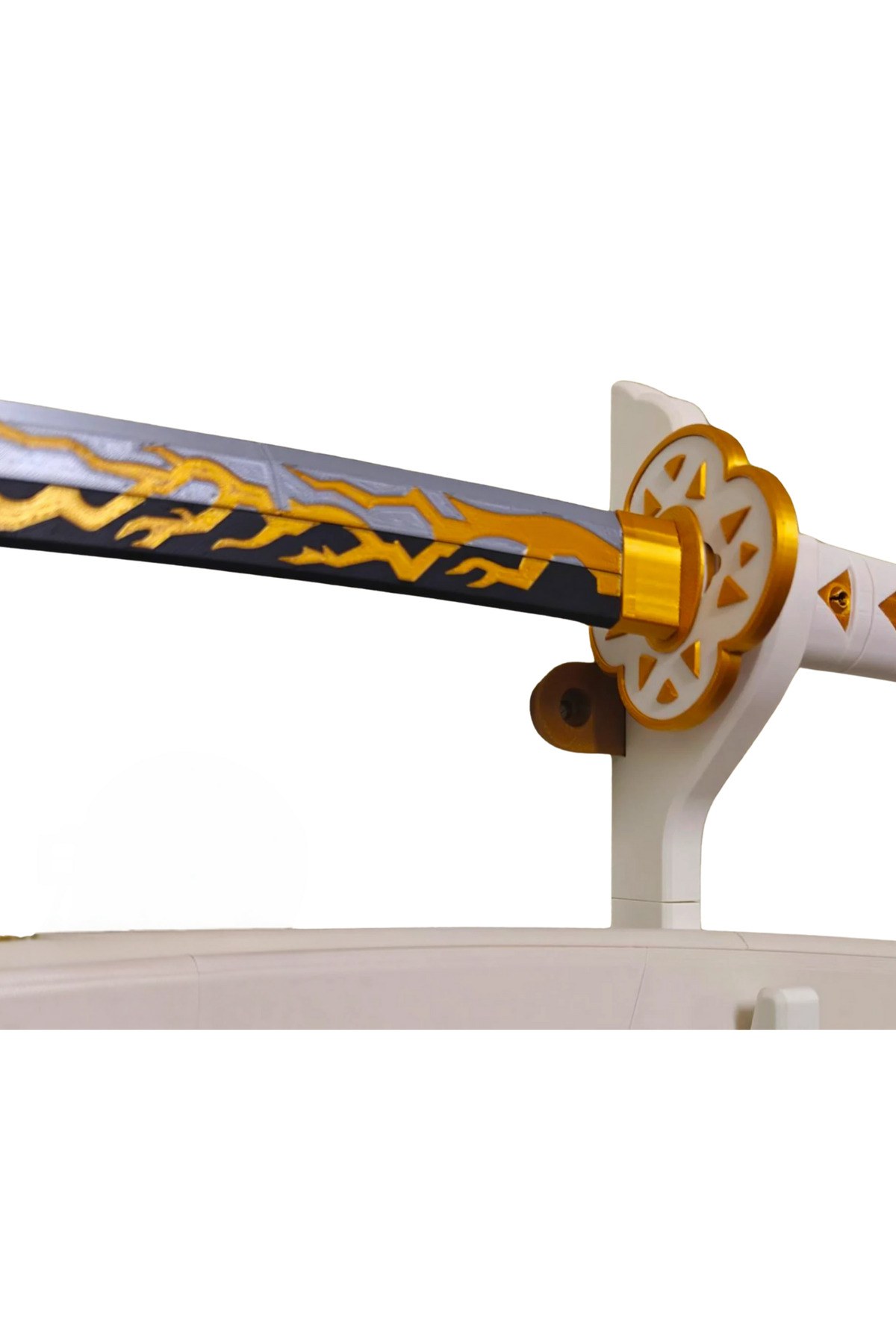 Zenitsu Katana 115 cm | Demon Slayer | Sabit Model | Kın Dahil | Stand Hediye